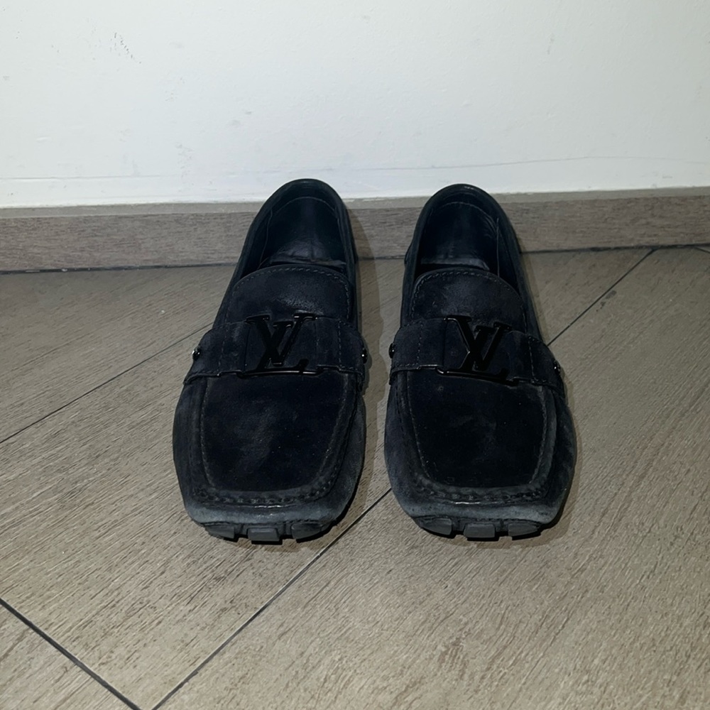 Louis Vuitton Black Suede Loafer